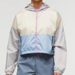 High Quality Women's 2026 <b>Lightweight</b> Varsity Style Windbreaker <b>Jacket</b> Zipper Waterproof Breathable Eco-Friendly Polyester - Product Image 1