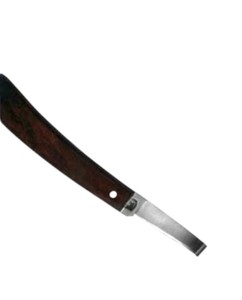 Couteau à sabots vétérinaire en acier inoxydable avec manche en bois, couteau à tailler les sabots pour le soin des sabots du bétail, des chevaux et des animaux d'élevage - Product Image 5