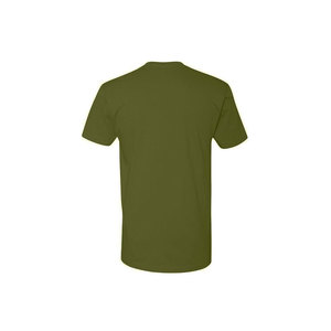 เสื้อยืดเปล่าขายส่งสำหรับงานสกรีน แบบเดียวกับเสื้อ Next Level Apparel และ Tultex เสื้อยืดคอกลมสีแดงแขนสั้นสำหรับผู้ชาย สีเขียวมะกอก - Product Image 2