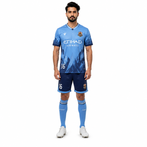 เสื้อฟุตบอลย้อนยุคสำหรับผู้ชาย - โพลีเอสเตอร์รีไซเคิลคุณภาพพรีเมียม พิมพ์ลาย Skyline Velocity - Product Image 1