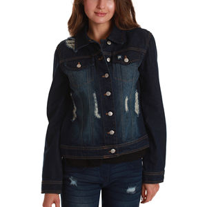 Veste en jean tie-dye colorée pour femme, manteau d'été - Product Image 6