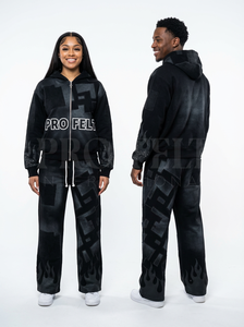 Vêtements d'hiver en gros, impression personnalisée, streetwear, sweat-shirt, pantalon de survêtement, tenue de sport décontractée et tendance, ensembles personnalisés 100% coton - Product Image 3