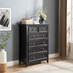 Modern 6-Drawer Dresser <b>Cabinet</b> Closet Organizers <b>Storage</b> for Clothes L-Shaped Drawers - Product Image 2
