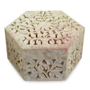 Boîte à perles de prière en bois de Sheesham sculpté à la main, vente en gros |   Moradabad - Product Image 5