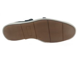 Mocasines de Cuero Negro con Punta Redonda, Hebilla, Plantilla Acolchada de EVA, Suela de Goma, para Todas las Temporadas, Color Sólido - Product Image 4