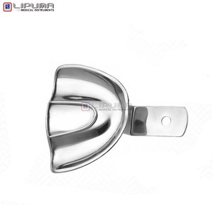 Bandeja de Impresión Dental Premium con Borde U1 Sólido (superior) Talla XL de Acero Inoxidable Reutilizable Autoclavable Sin Perforaciones - Product Image 3