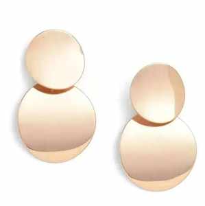 Petites boucles d'oreilles pour femmes, style bohème, en laiton doré Chandbali, modèle ethnique en laiton poli - Product Image 5