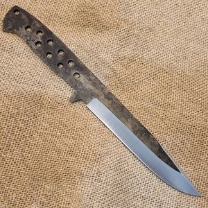 มีดใบเปล่าทำมือแบบกำหนดเอง Jexmoo พร้อมใบมีดเหล็กคาร์บอนและปลอกหนัง - ของขวัญสำหรับเชฟ - Product Image 4