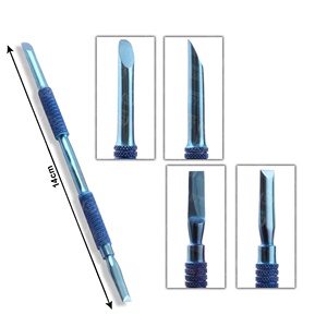 Pousse-cuticules en acier inoxydable, outil professionnel double face pour l'élimination des cuticules, kit de manucure pour technicien professionnel des ongles, spa des ongles - Product Image 2