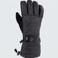 Gants de ski d'hiver unisexes en polyester noir à isolation thermique pour la descente en ski