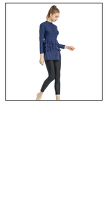 2026 Custom Long Sleeve 2 Piece Burkinis Pants Quick Dry Eco-Friendly <b>Conservative</b> Clothing Muslim Wear for Women - Product Image 5