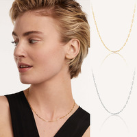 Collier chaîne croix en argent sterling 925, best-seller SPJ, directement de l'usine, collier minimaliste, chaîne à maillons pour femmes