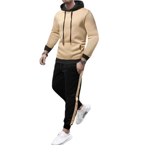 Comfortable <b>men</b> tracksuit outfit featuring long sleeve <b>jacket</b> and adjustable trousers ideal for exercise running jogging - Product Image 2