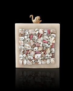 Bolso de Mano de Lujo para Mujer, Diseño Cuadrado, con Patrón Floral, Resistente al Agua, en Resina - Product Image 4