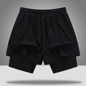OEM ODM Custom Wholesale American Football Basketball Shorts Double <b>Layer</b> Breathable Quick Dry Anti-Wrinkle Solid Lace Sporty - Product Image 4