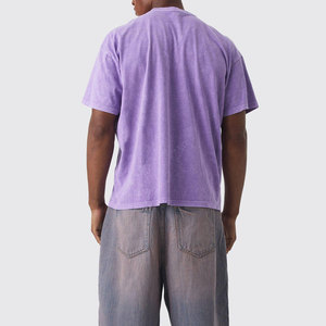 DTG 100% Cotton Knitted <b>Vintage</b> Loose Distressed <b>Rock</b> Band Hip Hop Blank <b>T</b>-<b>Shirts</b> High Quality Acid Wash Heavyweight 220 Grams - Product Image 2