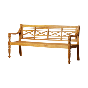 Banc de jardin en teck massif, design classique, résistant aux intempéries, pour patio, parc, villa, hôtel, mobilier d'extérieur. - Product Image 4