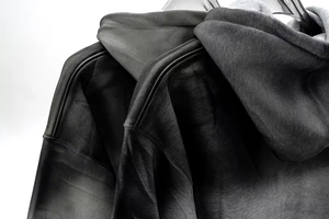 Sweat à capuche personnalisé pour homme, coupe oversize, effet délavé, sérigraphie, coupe classique, 100% coton molletonné, effet vieilli, vente en gros - Product Image 6