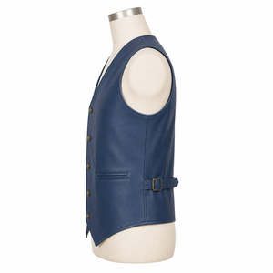 Factory Direct Custom Polyester/Cotton Summer Western <b>Vest</b> <b>Men</b> V Neck Zipper Closure Lined Sleeveless Wholesale Casual Apparel - Product Image 6