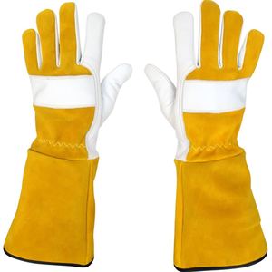 Guantes de Soldadura de Cuero Resistentes al Calor, Guantes de Seguridad Industriales, Guantes de Soldadura de Cuero al por Mayor, Protección Térmica para el Trabajo - Product Image 1