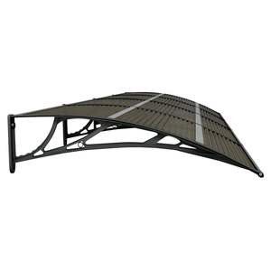 <b>Door</b> <b>Canopy</b> 157.5 X 39.4 Inch Black Polycarbonate Durable Outdoor Gazebo Pergola Cover - Product Image 4