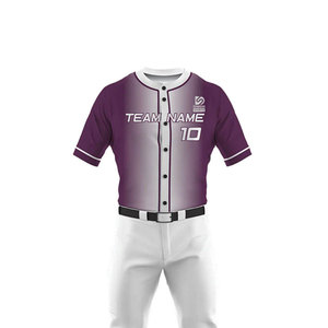 Uniforme de Béisbol de Poliéster 100% Transpirable de Secado Rápido con Impresión Digital y Diseño Personalizado, Servicio OEM de Nuevo Estilo, MOQ Bajo - Product Image 4