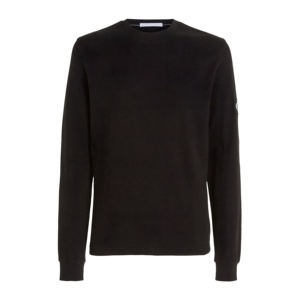 T-shirt à manches longues pour homme, col rond, texture, respirant, coupe ajustée, style décontracté, streetwear, mélange de coton - Product Image 2