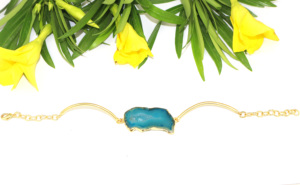 กำไลข้อมือรูปหัวใจแบบปรับได้ ดีไซน์คลาสสิก ประดับด้วยพลอยจีโอดดรูซี่สีม่วงธรรมชาติ ชุบทอง 18K/24K สไตล์ชาติพันธุ์ ช่วยเสริมพลังบำบัด - Product Image 4