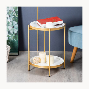 Stylish New Arrival Marble Top <b>Side</b> <b>Table</b> With <b>Gold</b> Metal Frame Modern New Design End <b>Table</b> For Living Room Use - Product Image 4