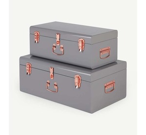 <b>Grey</b> Vintage Style <b>Storage</b> <b>Box</b> for Home Organization - Product Image 1