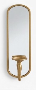 Modern Minimalist Iron <b>Wall</b> <b>Sconce</b> Mirror Gold Finish Arched Decorative Metal <b>Wall</b> <b>Sconces</b> with Pillar Candle Holder Luxury Home - Product Image 2