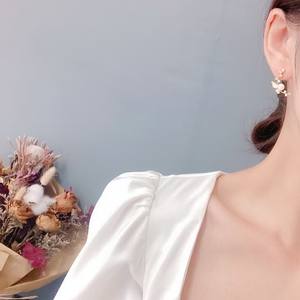 Hermosos Pendientes de Cristal con Perlas y Flores de Amor de Mariposa, Temperamento de Alta Presión, Plata de Ley S925, Regalos al por Mayor - Product Image 4