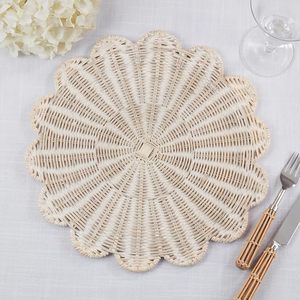 Set de table rond en rotin tressé naturel, tapis de table écologique, décoration de table à manger, fabricant en gros - Product Image 6
