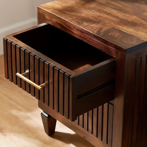 Mesita de Noche Moderna de Madera de Alta Calidad con Cajones, Gabinete de Cabecera con Logotipo OEM para Dormitorio, Gran Oferta a Precio Económico para Apartamentos y Hogares - Product Image 2