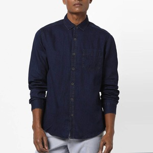 Camisa de Mezclilla para Hombre, Diseño Personalizado 2026, Ropa de Moda, 100% Algodón, Marca Privada, Talla Regular, Estilo Vintage - Product Image 1