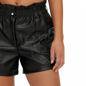 Real Genuine Leather Made Women <b>Shorts</b> <b>Slim</b> Fit High Quality Stylish Party Wear Women Leather <b>Shorts</b> - Product Image 5