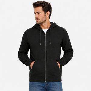 Mens soft zip hoodie created for warmth comfort and freedom of movement with a clean modern appearance for daily use OEM - Product Image 1