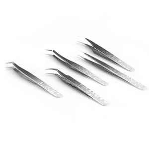 Pince à épiler multifonctionnelle en argent perlé pour extensions de cils individuelles, pour usage esthétique, couleur personnalisable - Product Image 2