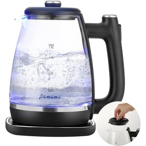 Hervidor Eléctrico de Vidrio con LED Azul de 1.8L, 1200W, Ebullición Rápida, Protección Contra Ebullición en Seco, Libre de BPA - Product Image 1