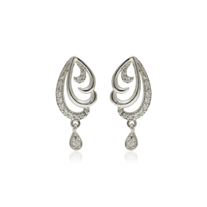 Ensemble collier et boucles d'oreilles en argent sterling 925 avec moissanite de luxe, bijoux de mariage élégants, cadeau pour femme, bijoux fins romantiques - Product Image 2
