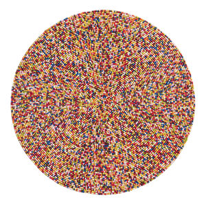 Colorful Beaded <b>Round</b> <b>Placemat</b> Bohemian Embroidered Home Decor Washable - Product Image 3