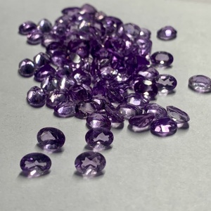 Piedra Preciosa Suelta de Amatista Natural Certificada IGI de Grado AAA, Corte Ovalado de 5x7 mm, para la Elaboración de Joyas - Product Image 3