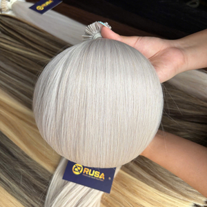 Extensions de cheveux en kératine italienne en gros d'usine, qualité super double drawn, cuticules alignées, cheveux vietnamiens bruts - Product Image 1