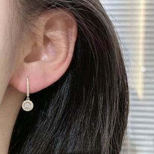Classic Trendy Bali Hoops Lab Grown Diamond Engagement <b>Earrings</b> Women Multi-<b>Gold</b>/Silver Plated IGI Certified - Product Image 5