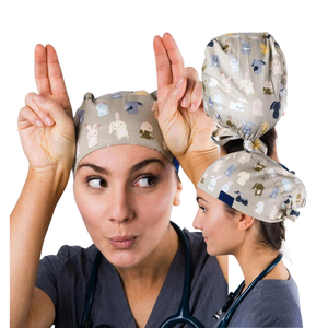 หมวกกันแดดพยาบาลหมวกสครับหมอฟันพร้อมหัวหมวกผ้าซาตินสำหรับผ่าตัดชุดเครื่องแบบ FMF-OEM/ODM - Product Image 5