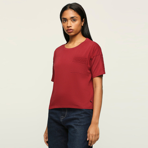 Camiseta de Cuello Redondo para Mujer, Modal Viscosa, Ligera, Transpirable, Manga Corta, Informal, para Uso Diario, para Exportación - Product Image 5