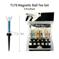 Support magnétique double pour tee de golf, en plastique durable, étanche, anti-perte, avec logo personnalisé, accessoires de golf du fabricant