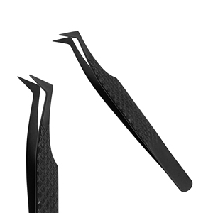 Pinzas para Pestañas Stahlmann Pro de Acero Inoxidable, Tipo L de 90 Grados, Punta Serrada, Antiestáticas, Ecológicas, para Cejas, con Logotipo Personalizado - Product Image 4