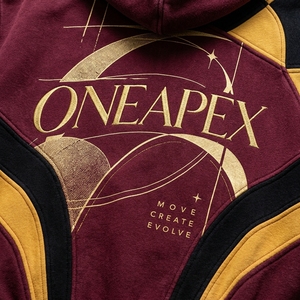 <b>Women's</b> Hooded Acid Wash Tracksuit Set Maroon Gold <b>Black</b> Color Blocking Streetwear Loose Fit <b>Shorts</b> with Side Pockets - Product Image 6