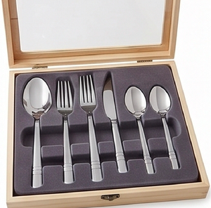 Ensemble de couverts modernes en acier inoxydable poli miroir, couteau, fourchette, cuillère, compatibles lave-vaisselle, pour mariage et repas - Product Image 6